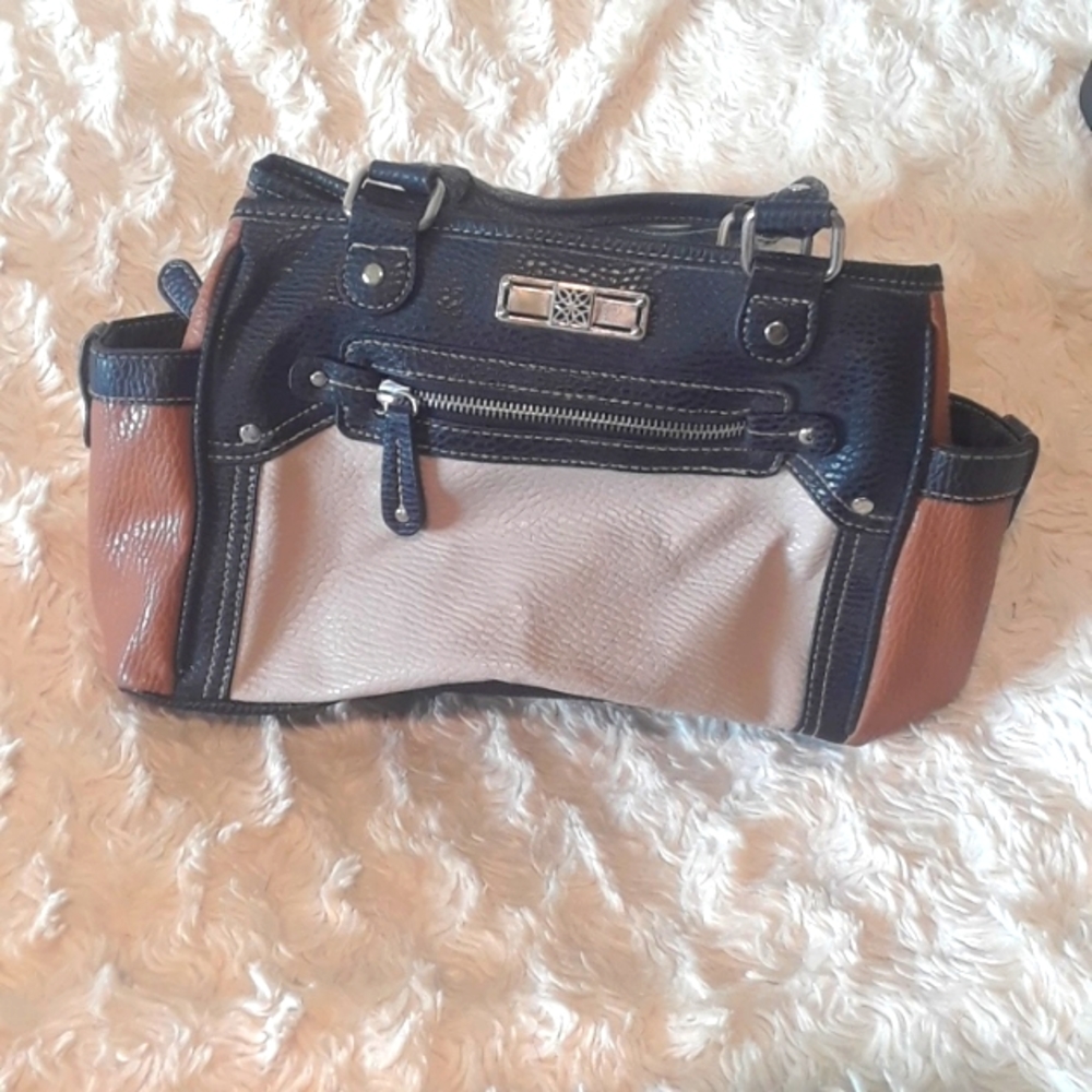 Multi Colored Handbag Black, Tan, Cream